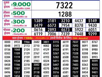 Dear Lottery Chart 2024