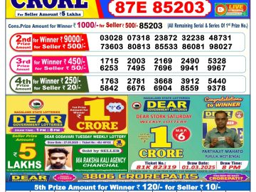 Dear Lottery Chart 2024
