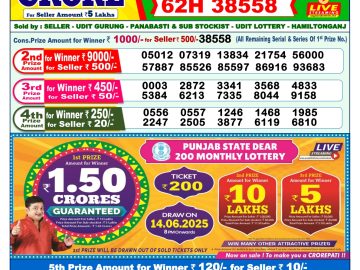 Dear Lottery Chart 2024