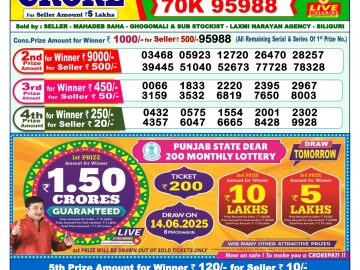 Dear Lottery Chart 2024