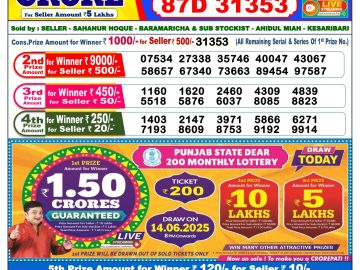 Dear Lottery Chart 2024