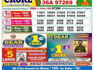 Dear Lottery Chart 2024