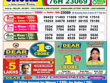 Dear Lottery Chart 2024