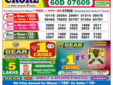 Dear Lottery Chart 2024