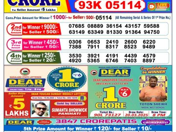 Dear Lottery Chart 2024