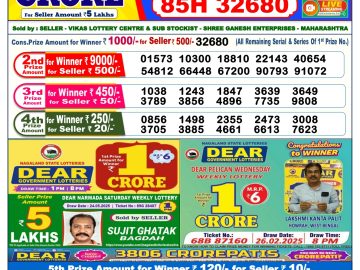 Dear Lottery Chart 2024