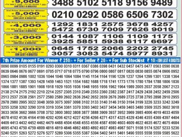 Dear Lottery Chart 2024