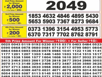 Dear Lottery Chart 2024