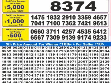 Dear Lottery Chart 2024