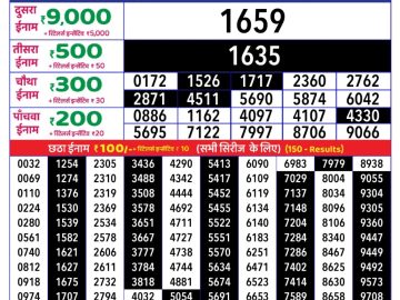 Dear Lottery Chart 2024