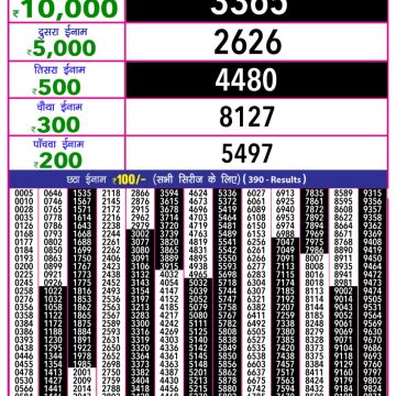Dear Lottery Chart 2024