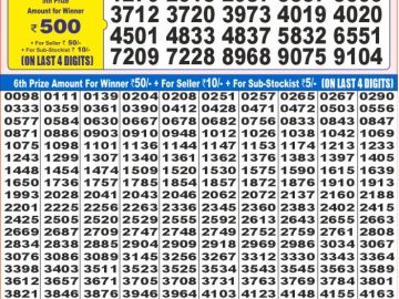 Dear Lottery Chart 2024