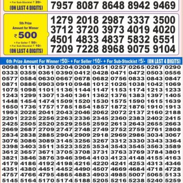 Dear Lottery Chart 2024
