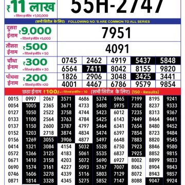Dear Lottery Chart 2024
