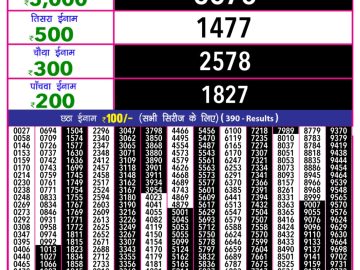 Dear Lottery Chart 2024