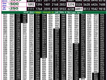 Dear Lottery Chart 2024