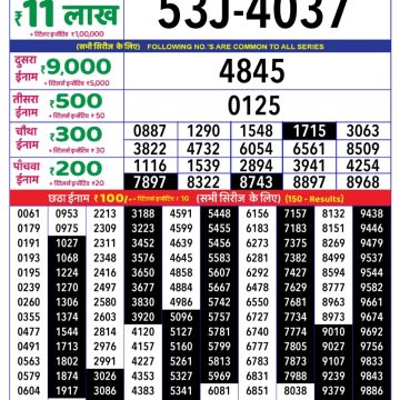 Dear Lottery Chart 2024