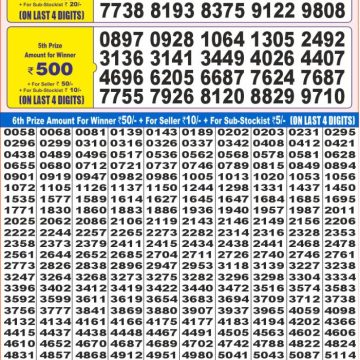 Dear Lottery Chart 2024
