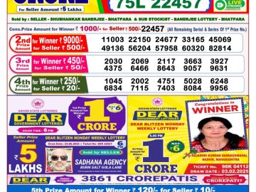 Dear Lottery Chart 2024