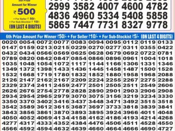 Dear Lottery Chart 2024