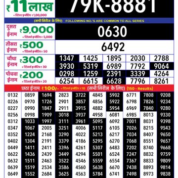 Dear Lottery Chart 2024