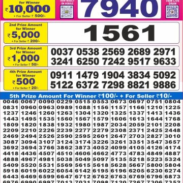 Dear Lottery Chart 2024