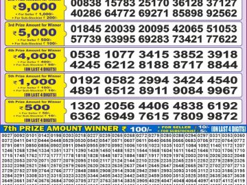 Dear Lottery Chart 2024