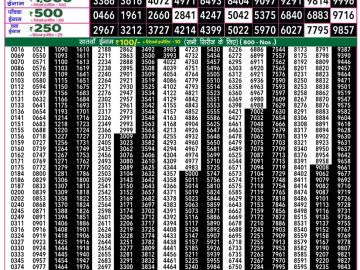 Dear Lottery Chart 2024