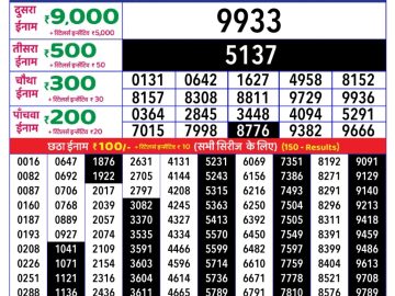 Dear Lottery Chart 2024