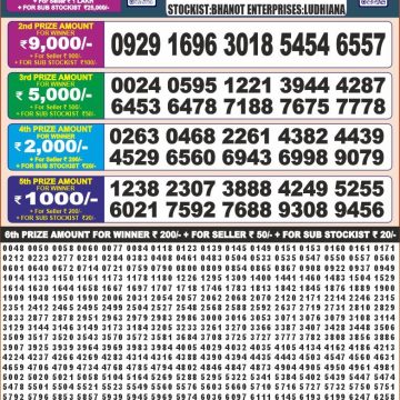 Dear Lottery Chart 2024
