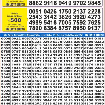 Dear Lottery Chart 2024