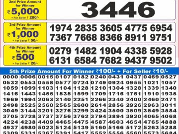 Dear Lottery Chart 2024