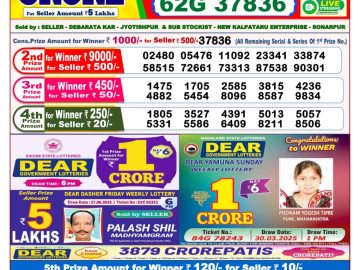 Dear Lottery Chart 2024