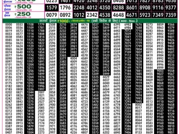 Dear Lottery Chart 2024