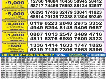Dear Lottery Chart 2024