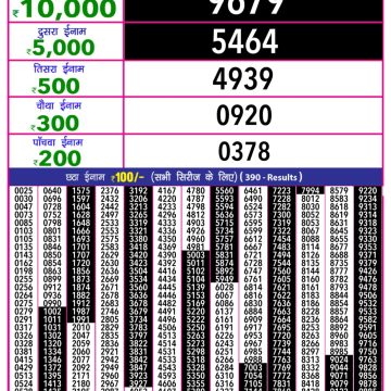 Dear Lottery Chart 2024
