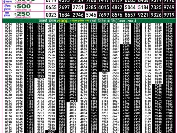 Dear Lottery Chart 2024