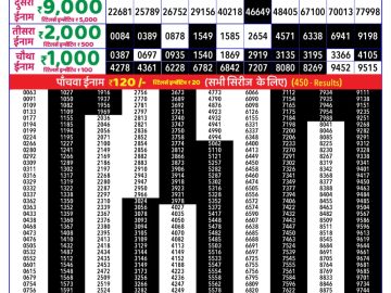 Dear Lottery Chart 2024