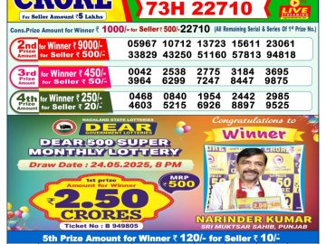 Dear Lottery Chart 2024
