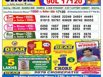 Dear Lottery Chart 2024