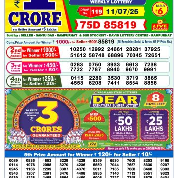 Dear Lottery Chart 2024