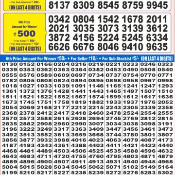 Dear Lottery Chart 2024