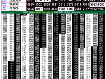 Dear Lottery Chart 2024