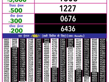 Dear Lottery Chart 2024