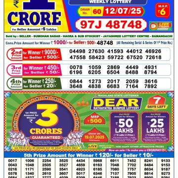 Dear Lottery Chart 2024