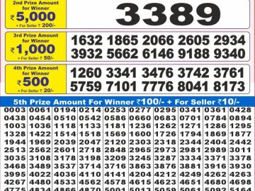 Dear Lottery Chart 2024