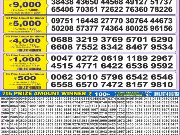 Dear Lottery Chart 2024