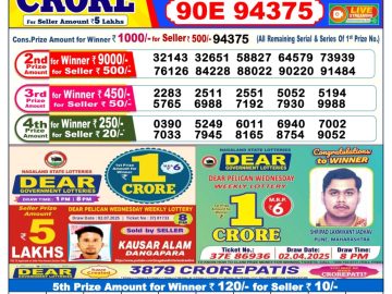Dear Lottery Chart 2024