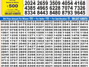 Dear Lottery Chart 2024