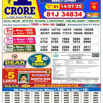 Dear Lottery Chart 2024